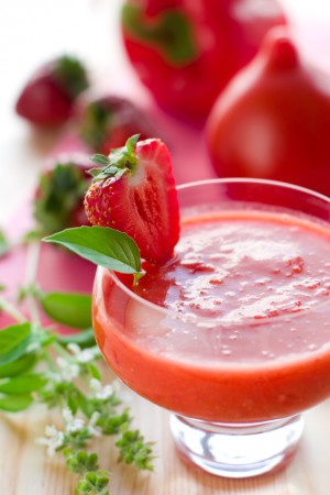 Gazpacho de fraises par les Chefs d'Alsace