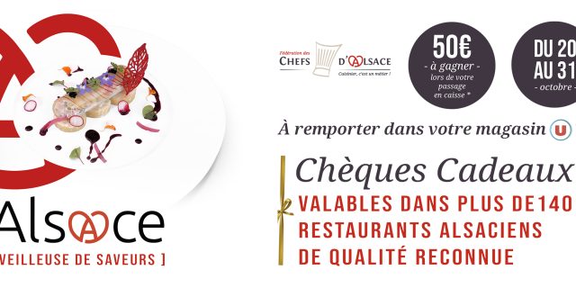 50€ de Chèques Cadeaux à remporter dans vos Magasins U