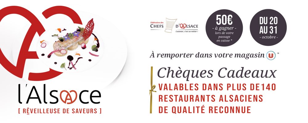 50€ de Chèques Cadeaux à remporter dans vos Magasins U